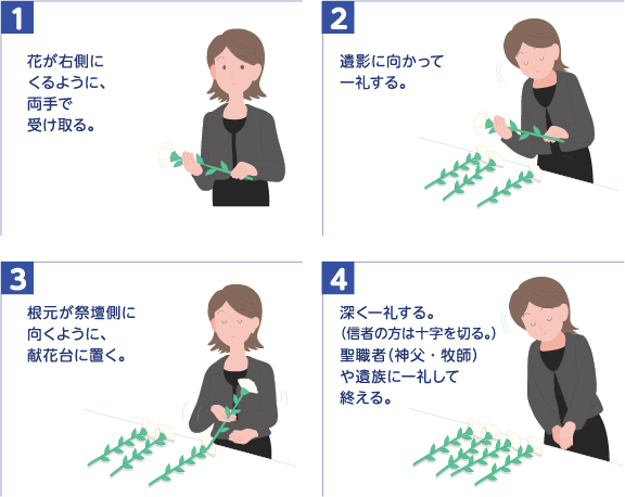 献花の作法