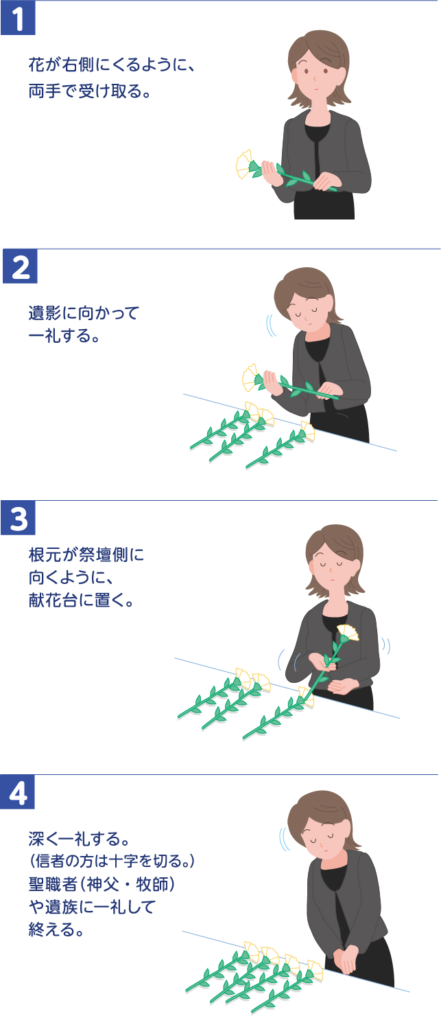 献花の作法